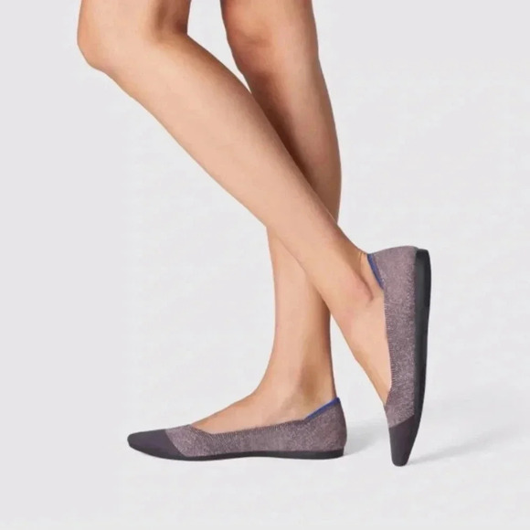 Rothy’s Twilight Metallic Captoe Points Flat Shoes Size 9.5 - Picture 2 of 11